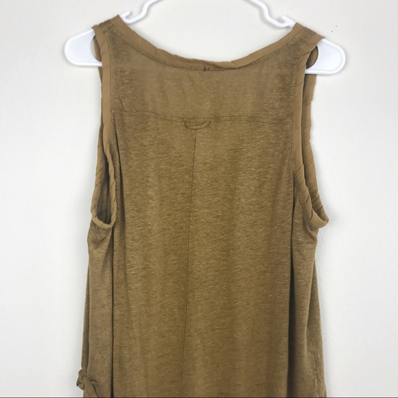 Free People Mustard Travelers Tank Henley Medium - Picture 8 of 8